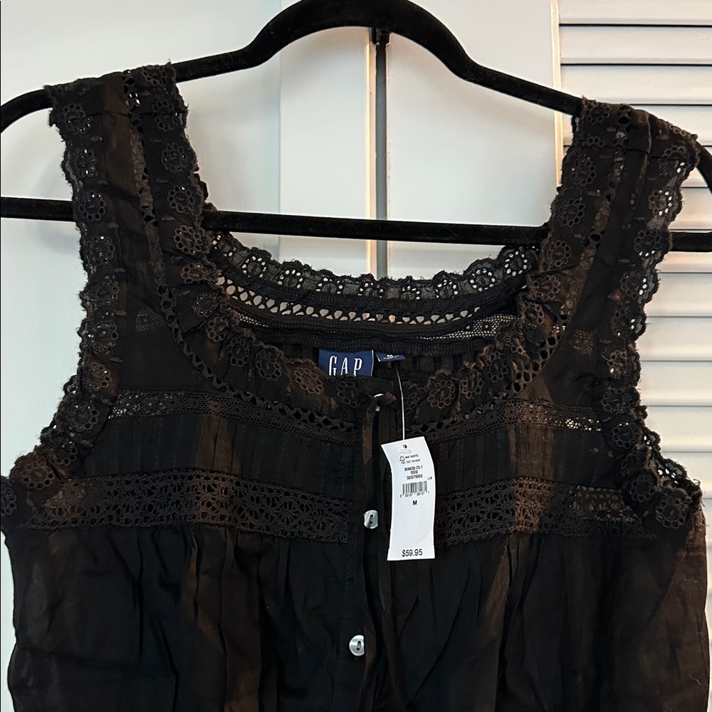 Gap Lace Trim Peplum Top - Picture 2 of 3
